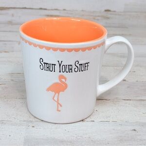Strut Your Stuff Flamingo Pink & White Mug Cup Coffee Tea Pfaltzgraff